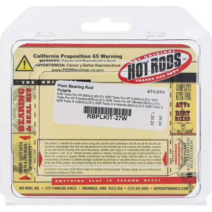 Hot Rods 2009 Polaris Sportsman 850 XP, INTL 850cc Plain Bearing Rod RBPLKIT-27W RBPLKIT-27W Photo - Primary