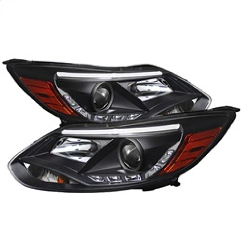 Spyder Ford Focus 12-14 Projector Headlights Halogen Model Only - DRL Black PRO-YD-FF12-DRL-BK 5072832 5072832 Photo - Primary