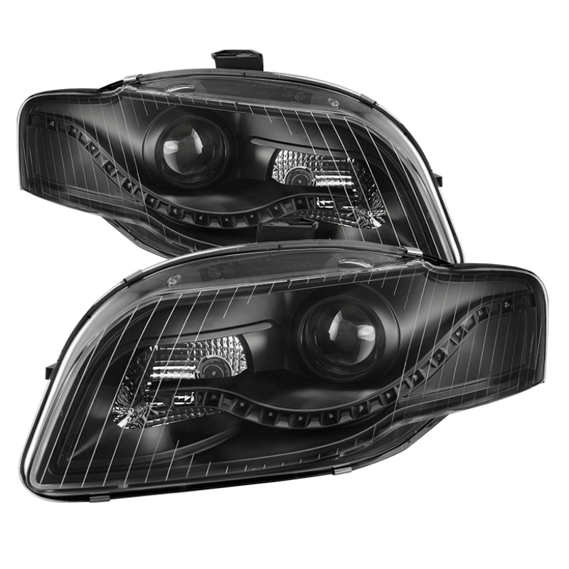 SPYDER xTune Audi A4 06-08 Projector Headlights - Halogen Model Only - DRL LED - Black PRO-JH-AA406-DRL-BK 9036071 9036071 Photo - Primary