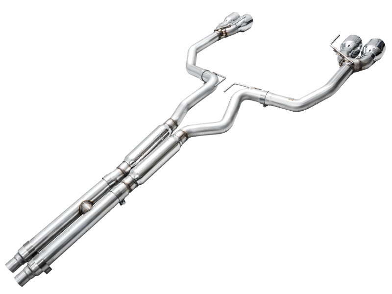 AWE Tuning AWE 2024 Ford Mustang GT Fastback S650 RWD Track Edition Catback Exhaust w/ Quad Chrome Silver Tips 3020-42650 3020-42650 Photo - out of package
