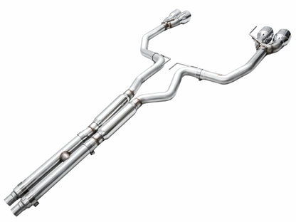 AWE Tuning AWE 2024 Ford Mustang GT Fastback S650 RWD Track Edition Catback Exhaust w/ Quad Chrome Silver Tips 3020-42650 3020-42650 Photo - out of package