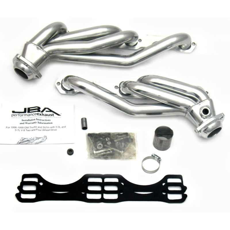 JBA 96-00 GM Truck 5.0L/5.7L SBC w/o A.I.R. 1-1/2in Primary Silver Ctd Cat4Ward Header 1832SJS 1832SJS Photo - Primary