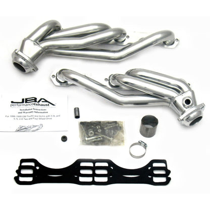 JBA 96-00 GM Truck 5.0L/5.7L SBC w/o A.I.R. 1-1/2in Primary Silver Ctd Cat4Ward Header 1832SJS 1832SJS Photo - Primary