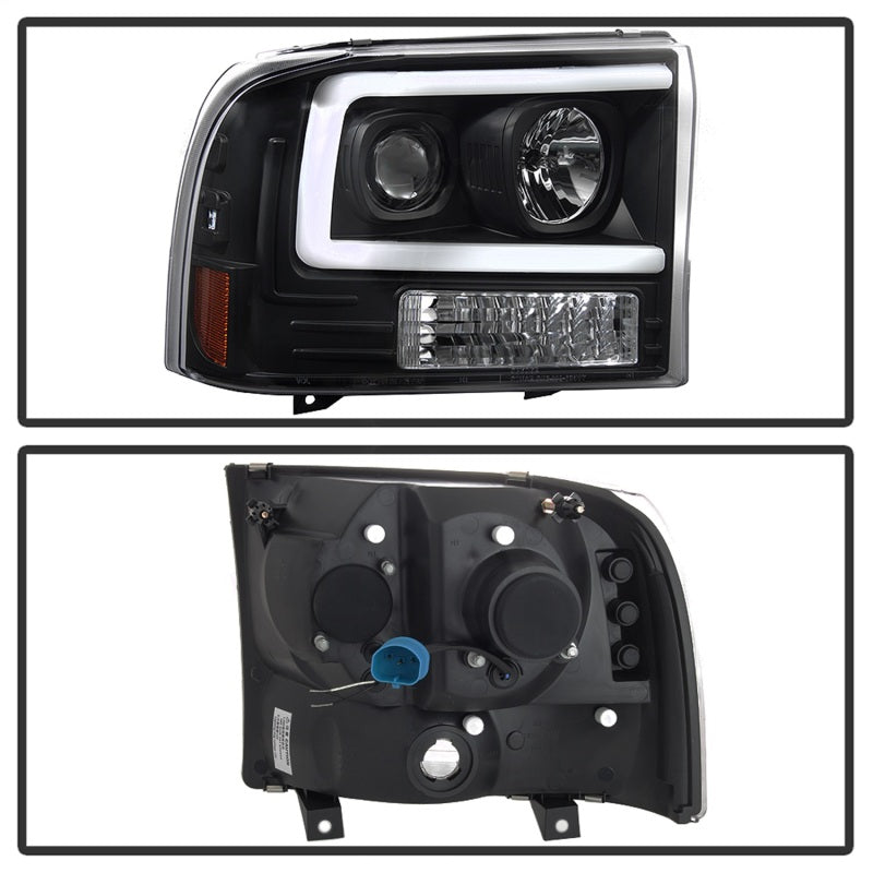 Spyder 99-04 Ford F250 Super Duty Projector Headlights - Light Bar - Black PRO-YD-FF25099V2-LB-BK 5084491 5084491 Photo - Unmounted