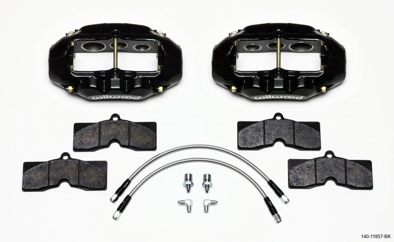Wilwood D8-6 Front Caliper Kit,Black Corvette C2/C3 65-82 140-11857-BK Photo - Primary