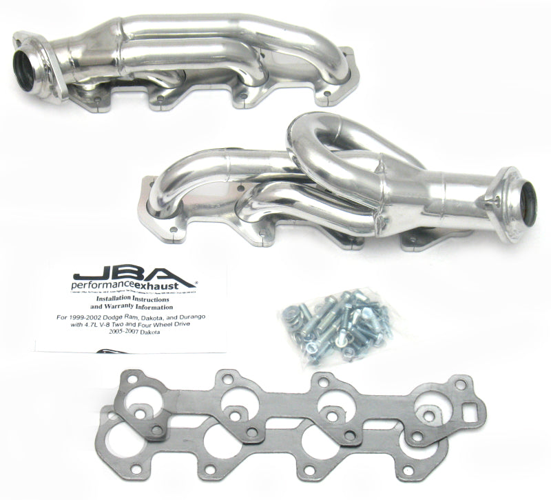JBA 04-07 Doge Dakota 4.7L PowerTech 1-1/2in Primary Silver Ctd Cat4Ward Header 1949S-2JS 1949S-2JS Photo - Primary