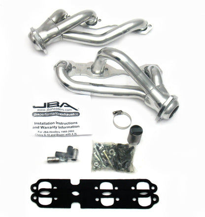 JBA 88-95 & 02-03 GM S-Truck 4.3L V6 4WD 1-1/2in Primary Silver Ctd Cat4Ward Header 1840S-3JS 1840S-3JS Photo - Primary