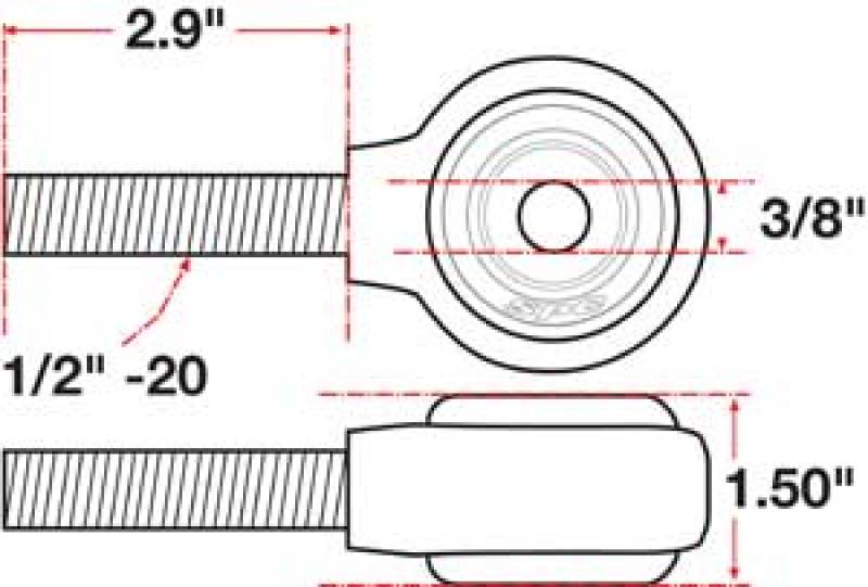 SPC Performance XAXIS Rod End Ball Joint 15744