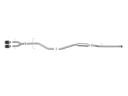 aFe Takeda 2.5in 304SS Cat-Back Exhaust System 17-20 Honda Civic SI Coupe L4-1.5L (t) 49-36620-C 49-36620-C Photo - Unmounted