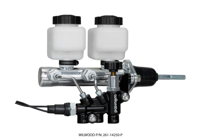 Wilwood Tandem Remote M/C Kit w L/H Brkt & Prop Valve - 15/16" Bore, Ball Burn 261-14250-P Photo - Primary