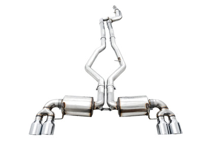 AWE Tuning 2019+ BMW M340i (G20) Non-Resonated Touring Edition Exhaust - Quad Chrome Silver Tips 3015-42148 3015-42148 Photo - Primary