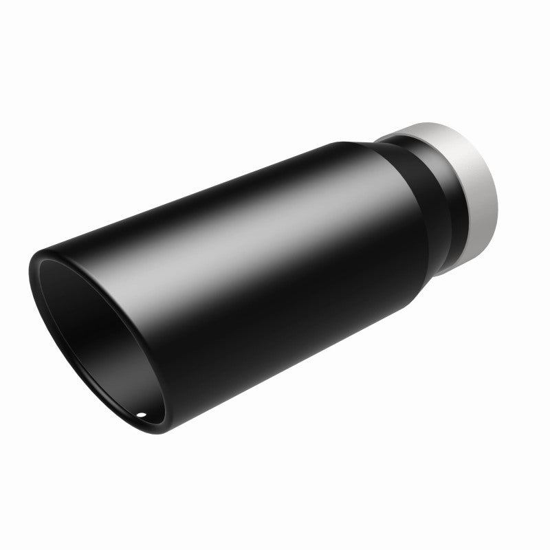 Magnaflow Tip Stainless Black Coated Single Wall Round Single Outlet 5in Dia 4in Inlet 13in L 35238 35238 360 Degree Image Set