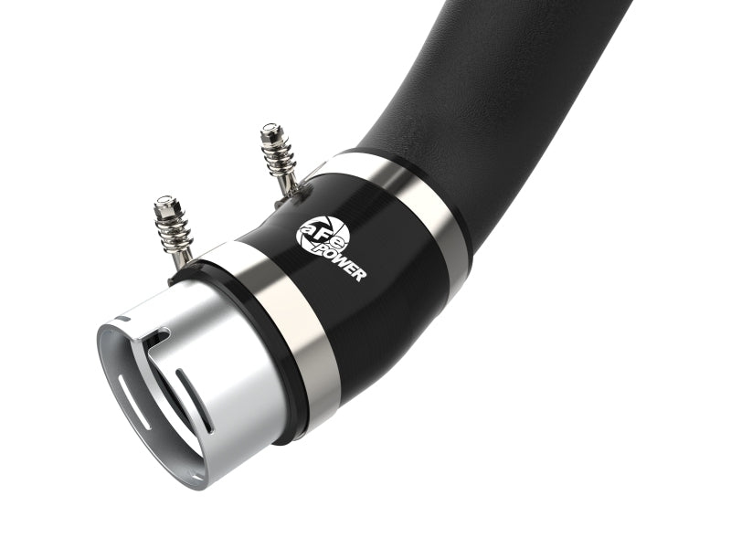 aFe 20-23 GM Diesel Trucks V8 6.6L L5P BladeRunner 3.5in Aluminum Cold Charge Pipe - Black 46-20449-B 46-20449-B Photo - Close Up
