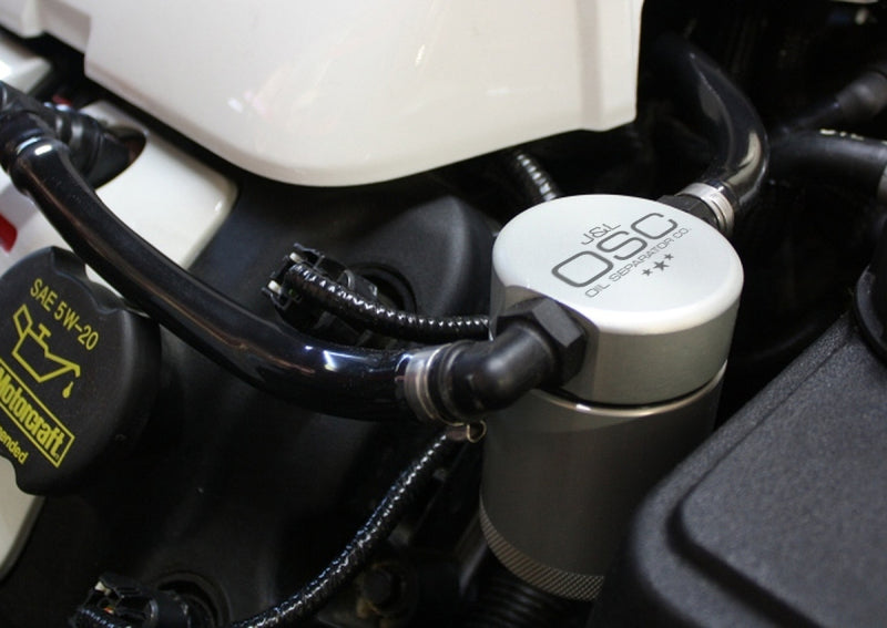 J&L 2011-2017 Mustang GT; 2015-2020 GT350 Passenger Side Oil Separator 3.0 - Clear Anodized 3011P-C 3011P-C Photo - Primary