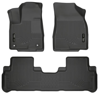 Husky Liners 14 Toyota Highlander Weatherbeater Black Front & 2nd Seat Floor Liners 99601 Photo - Primary