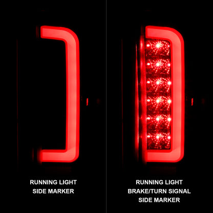 ANZO 1987-1996 Ford F-150 LED Taillights Black Housing Clear Lens (Pair) 311350 311350 Photo - Unmounted