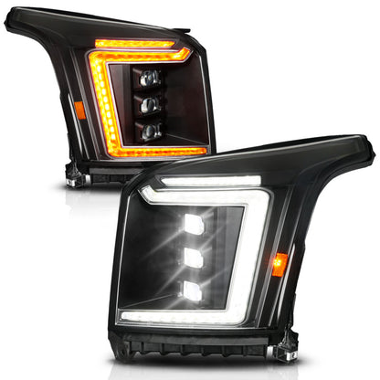 ANZO 15-20 GMC Yukon (Incl XL - Factory Halogen Models) Full LED Proj Headlights Black - Driver Side 111635X-L 111635X-L User 1