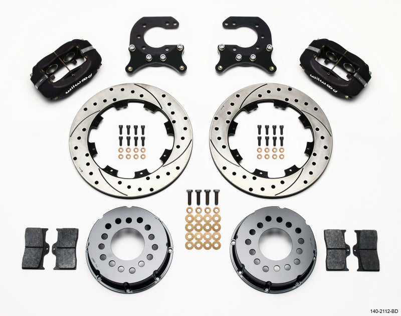 Wilwood FDL P/S Rear Kit, Drilled Rotor, Chev 12 Bolt w C-Clips 140-2112-BD Photo - Primary