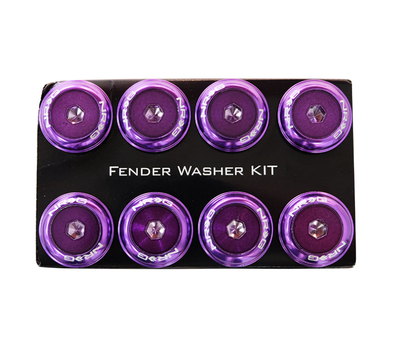 NRG Fender Washer Kit w/Color Matched M8 Bolt Rivets For Plastic (Purple) - Set of 8 FW-800PP FW-800PP Photo - Primary