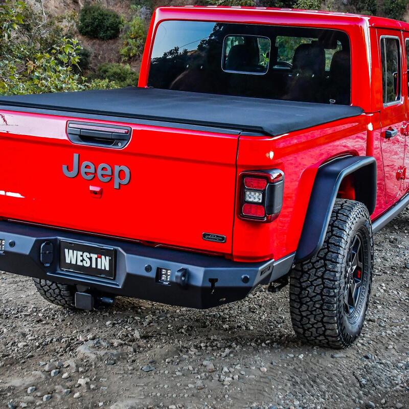 Westin 2020 Jeep Gladiator Tube Fenders - Rear - Textured Black 62-1065 62-1065 Photo - Mounted