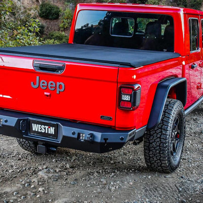 Westin 2020 Jeep Gladiator Tube Fenders - Rear - Textured Black 62-1065 62-1065 Photo - Mounted