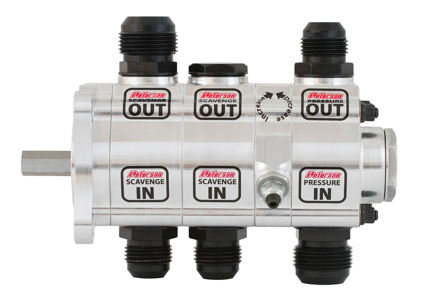 Peterson Fluid Systems R4 3-Stage Oil Pump - Left Side Mount - Rear Drive Drag 04-3064