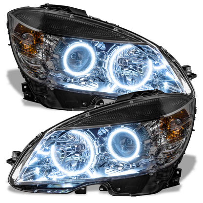 ORACLE Lighting Oracle 08-11 Mercedes Benz C-Class Pre-Assembled Headlights - Chrome Housing - White 7115-001 7115-001 Photo - Primary