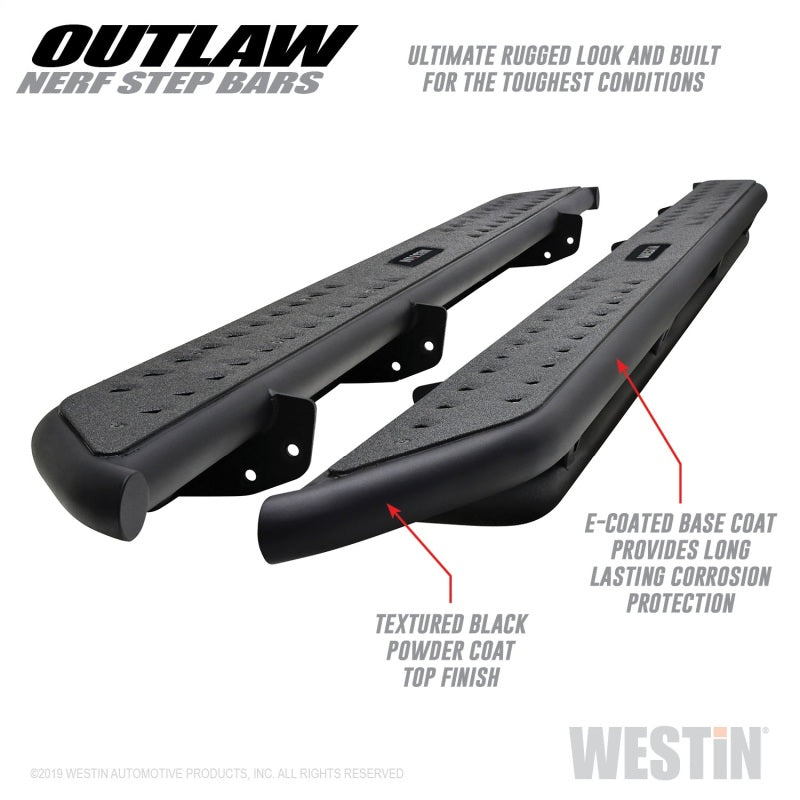 Westin 15-19 Ford F-150 SuperCrew / 17-19 Ford F-250/350 Crew Cab Outlaw Nerf Step Bars 58-53945 58-53945 Photo - Primary