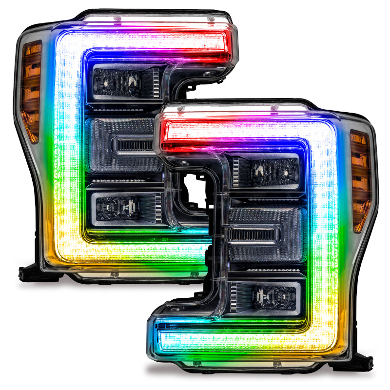 ORACLE Lighting Oracle 17-19 Ford F-250/F-350 Superduty Headlight DRL Upgrade Kit - ColorSHIFT w/ Simple Controller 2522-504 2522-504 Photo - Mounted