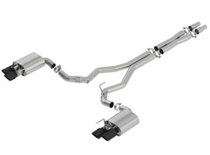 Borla 2018 Ford Mustang GT 5.0L AT/MT 3in ATAK Catback Exhaust Black Chrome Tips w/ Valves 140743BC 140743BC Photo - Primary