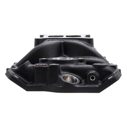 Edelbrock Intake Manifold Performer EPS SBC w/Oil Fill Tube & Breather Black 27033 Photo - Unmounted