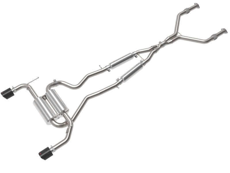 aFe 14-15 Infiniti Q50 (V37) V6 3.7L Takeda 2-1/2in SS Cat-Back Exhaust System w/ Carbon Fiber Tips 49-36136-C 49-36136-C Photo - Primary