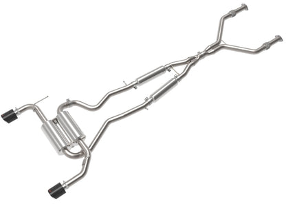 aFe 14-15 Infiniti Q50 (V37) V6 3.7L Takeda 2-1/2in SS Cat-Back Exhaust System w/ Carbon Fiber Tips 49-36136-C 49-36136-C Photo - Primary