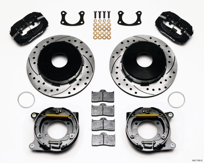 Wilwood Forged Dynalite P/S Park Brake Kit Drilled Big Ford New 2.50in Offset Currie Blank 140-7150-D 140-7150-D Photo - Primary