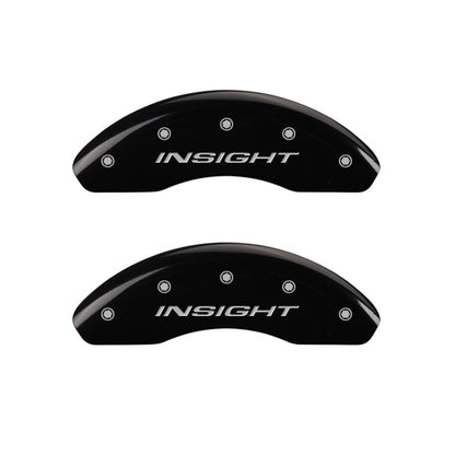MGP Front set 2 Caliper Covers Engraved Front Insight Black finish silver ch 20003FINSBK 20003FINSBK Photo - Primary