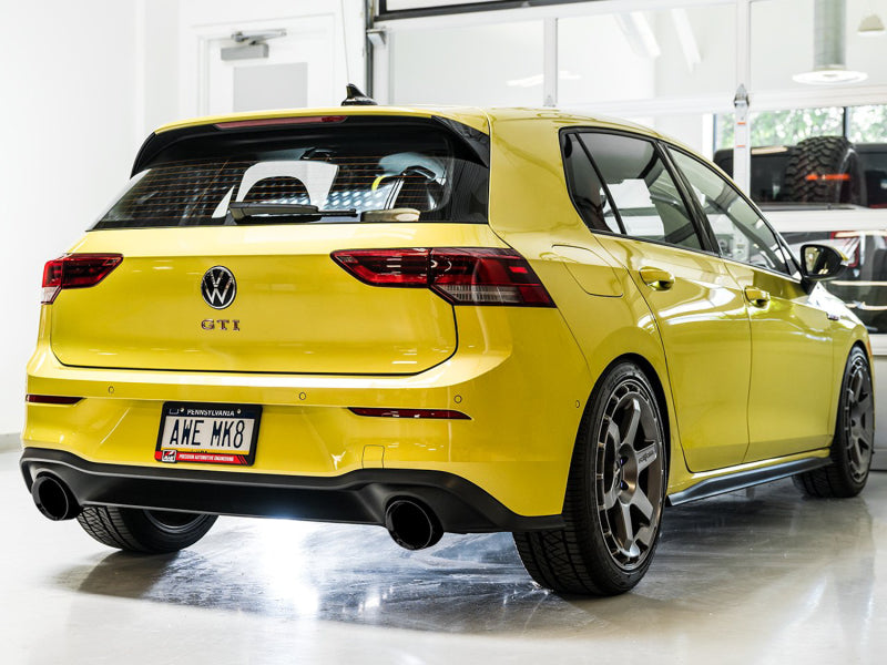 AWE Tuning AWE 2022 VW GTI MK8  Track Edition Exhaust - Diamond Black Tips 3020-33658 3020-33658 Photo - Mounted