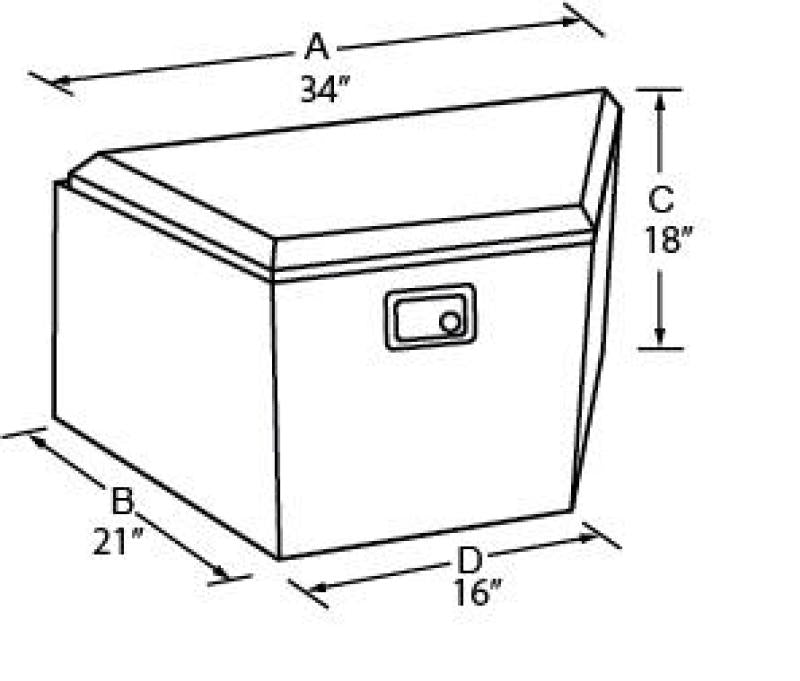 Tradesman Aluminum Trailer Tongue Storage Box (16in.) - Brite 6120