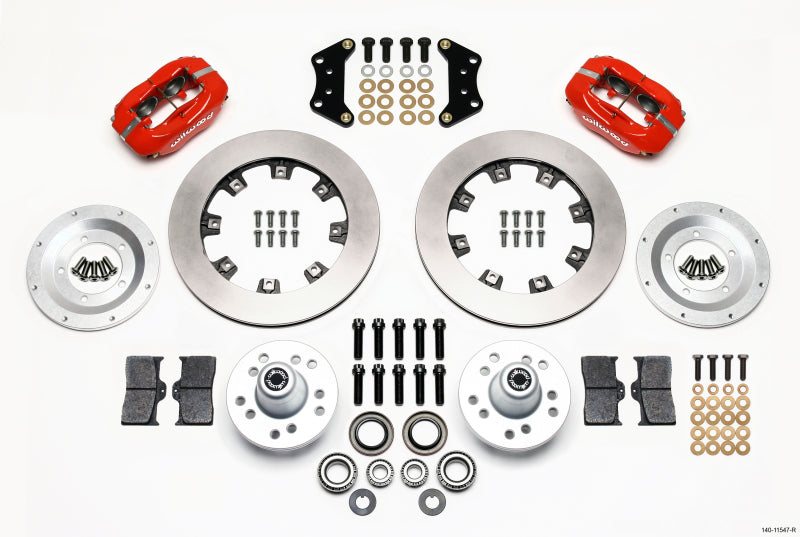 Wilwood Forged Dynalite Front Kit 12.19in Red Magnum Force Drop Spndle 140-11547-R 140-11547-R Photo - Primary