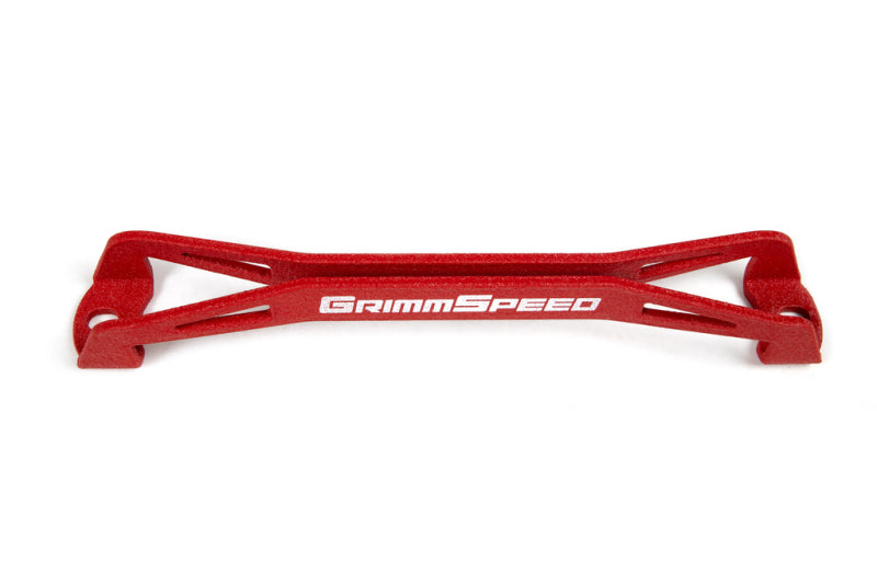 GrimmSpeed 08-18 Subaru WRX/STI Lightweight Battery Tie Down - Red 121033