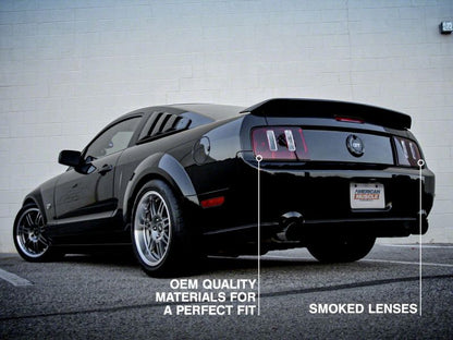 Raxiom 05-09 Ford Mustang Coyote Tail Lights- Blk Housing (Smoked Lens) 49117 49117 Photo - Close Up