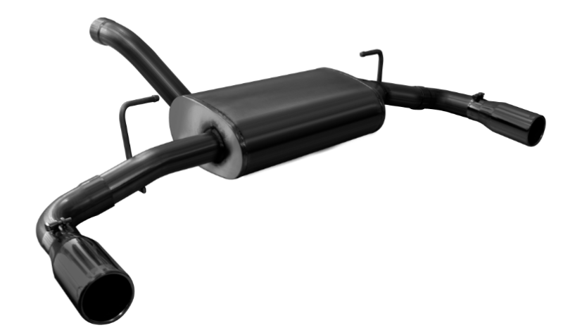Corsa Performance 18+ Jeep Wrangler JL 2.5in Dual Rear Exit Black Tips Touring Axle 21016BLK Photo - Primary