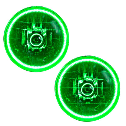 ORACLE Lighting 97-06 Jeep Wrangler TJ Pre-Assembled LED Halo Headlights -Green 7081-004 7081-004 Photo - Primary
