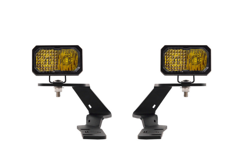 Diode Dynamics 19-21 Ford Ranger Stage Series 2in LED Ditch Light Kit - Yellow Pro Combo DD6590 DD6590 Photo - Primary