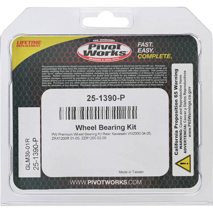 Pivot Works Kawasaki Wheel Bearing Kit Premium Bearings 25-1390-P 25-1390-P Photo - Primary
