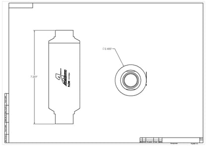 Aeromotive Pro-Series 100 Micron, ORB-12 Fuel Filter 12302 Technical Drawing