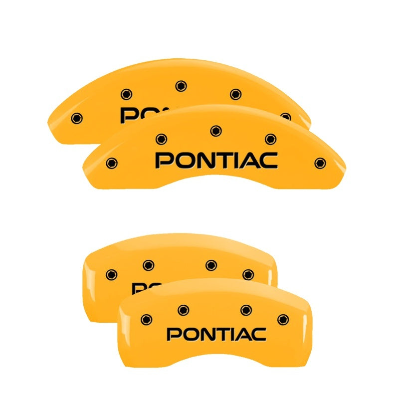 MGP 4 Caliper Covers Engraved Front & Rear Pontiac Yellow Finish Black Char 2002 Pontiac Grand Prix 18026SPOPYL 18026SPOPYL Photo - Primary