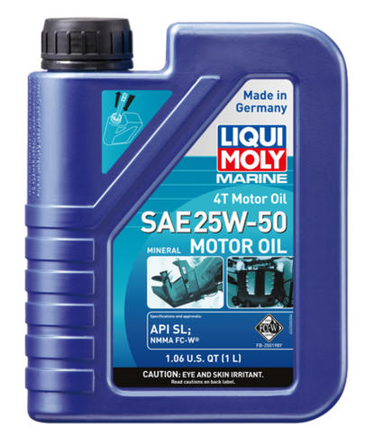 LIQUI MOLY 1L Marine 4T Motor Oil SAE 25W50 22508 22508 User 1