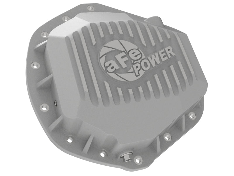aFe Street Series Rear Differential Cover Raw w/ Machined Fins 01-18 GM Diesel Trucks V8-6.6L (td) 46-71060A 46-71060A Photo - Unmounted