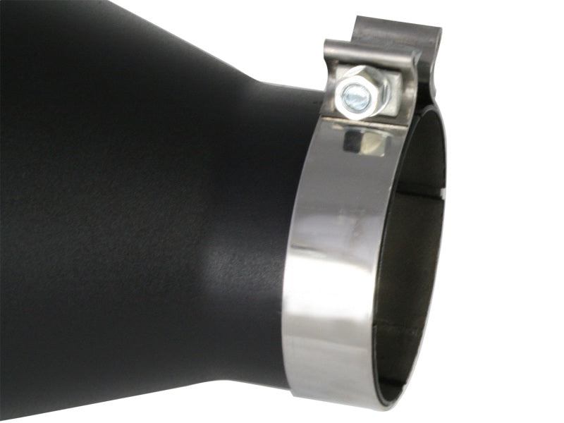 aFe MACH Force-Xp 4in 409 Stainless Steel Exhaust Tip - 4 In x 7 Out x 18 49-92023-B Photo - Unmounted