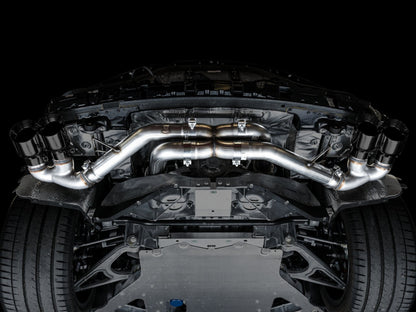 AWE Tuning 2020 Chevrolet Corvette (C8) Track Edition Exhaust - Quad Diamond Black Tips 3020-43086 3020-43086 Photo - out of package